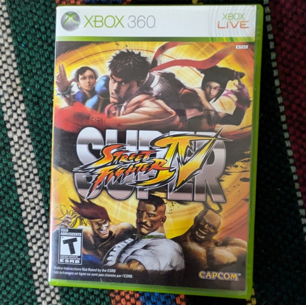 Super Street Fighter IV | Microsoft XBOX 360 Live  Complete Game in Box | VG+